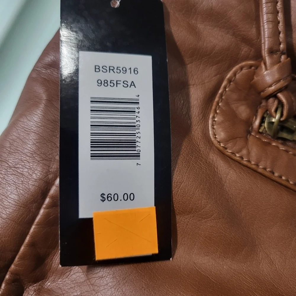 Bueno -NWT -Buffalo Brown Faux Leather Crossbody Bag